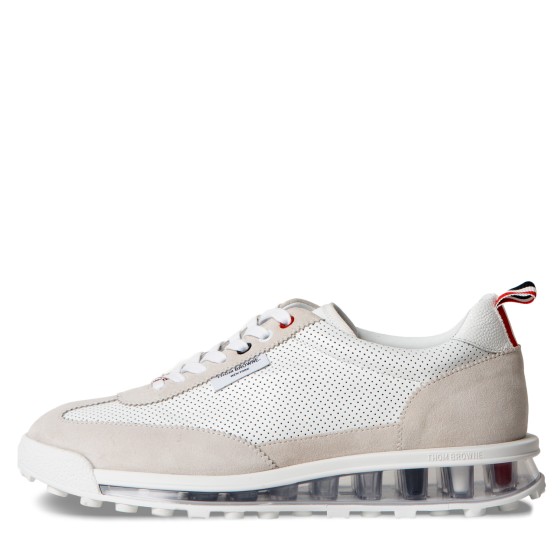 Thom Browne Vitello Clear Sole Tech Runner Trainers White