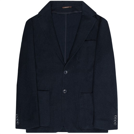 Canali Boucle unconstructed Blazer Navy