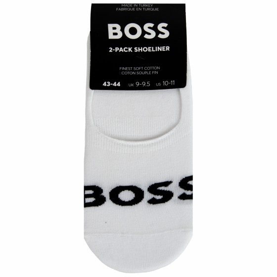 HUGO BOSS 2P SL Uni Logo Shoe Liners White