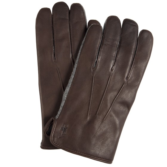 Polo Ralph Lauren Nappa Hybrid Gloves Dark Brown