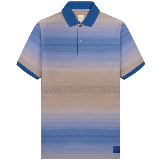 Paul Smith Stripe SS Polo Shirt Blue/Multi