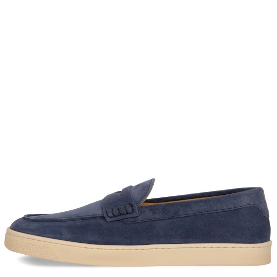 BRUNELLO CUCINELLI Washed Suede Loafers Night Blue