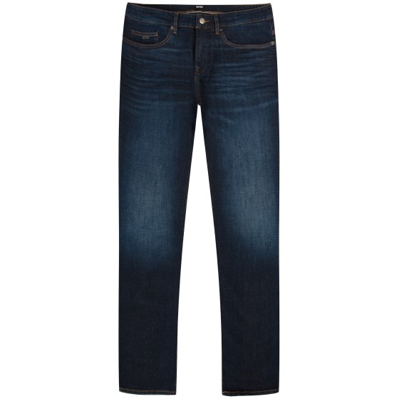 HUGO BOSS Delaware3-1 Cashmere Touch Denim Slim Fit Jeans Navy