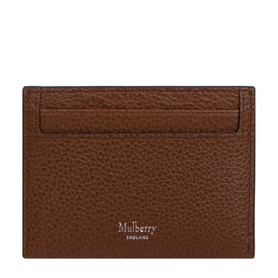 Mulberry Grained Leather Card Slip Oak