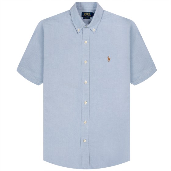Polo Ralph Lauren Custom Fit SS Oxford Shirt Blue