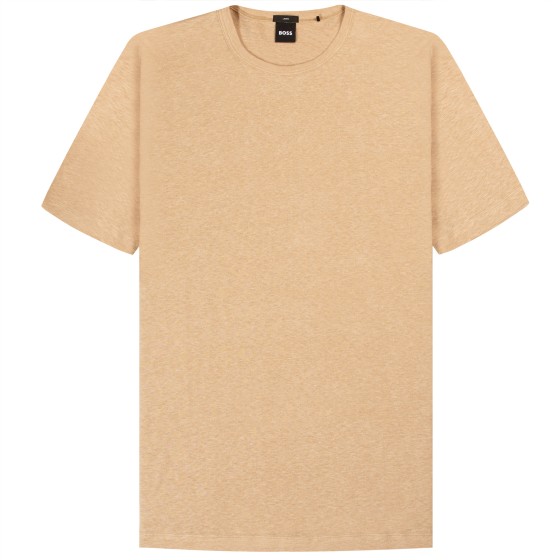 HUGO BOSS Tiburt 351 Linen T-Shirt Medium Beige