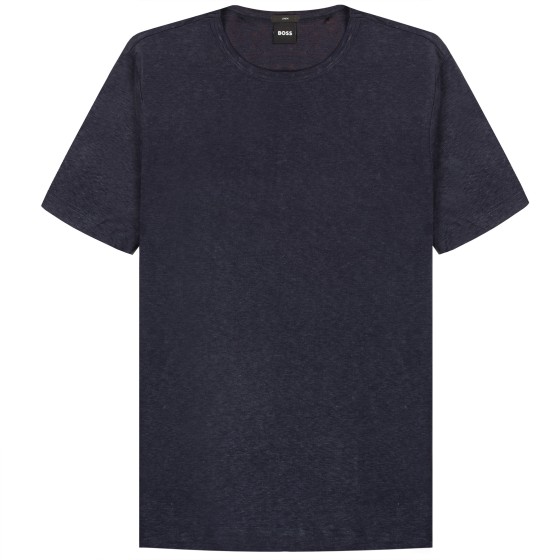 HUGO BOSS Tiburt 351 Linen T-Shirt Dark Blue
