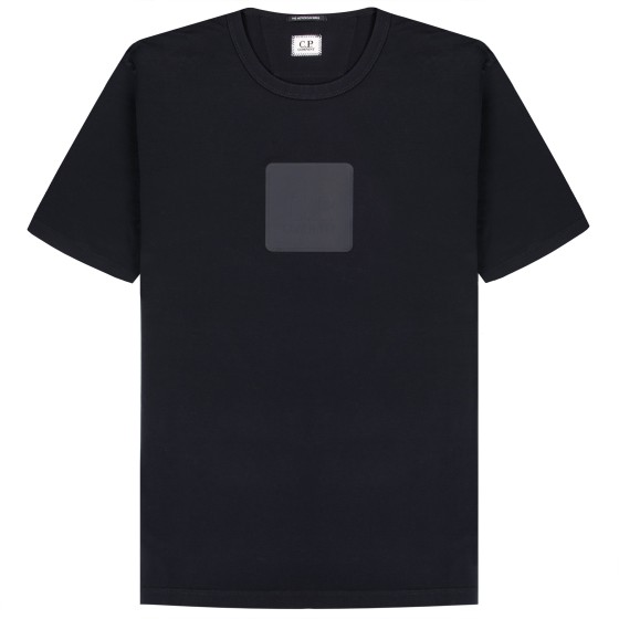 C.P. Company Metropolis Series Large Rubberised Centre Logo Mercerized T-Shirt Total Eclipse