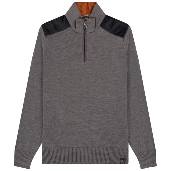Paul & Shark Cool Touch 4.0 Pullover 1/4 Zip Knit Grey