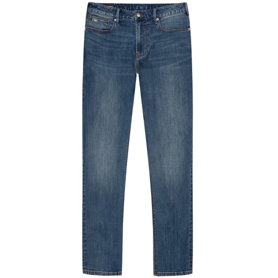 Emporio Armani J06 Slim Fit Vintage Effect Comfort Jeans Denim Blue