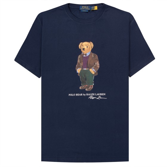 Polo Ralph Lauren Heritage Bear Print T-Shirt Cruise Navy