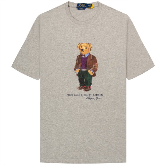 Polo Ralph Lauren Heritage Bear Print T-Shirt Andover Heather