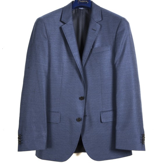 Hugo Boss 'Hutsons1' Wool & Silk Fleck Sports Jacket Mid Blue