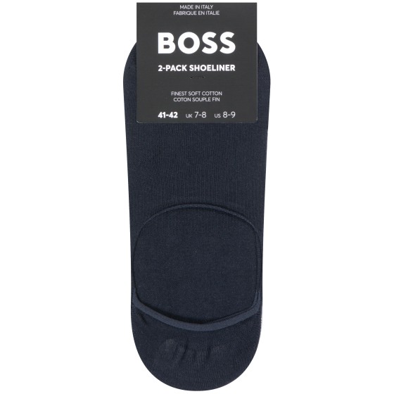 BOSS '2 Pack' Shoe liner Socks Dark Blue