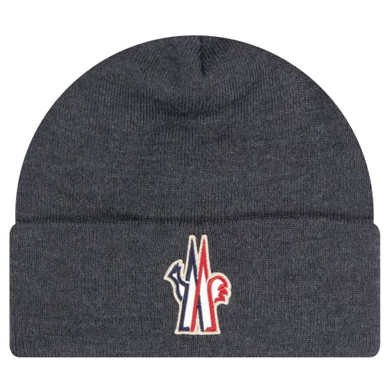 Moncler Grenoble 'Logo-Patch' Knitted Beanie Charcoal Grey