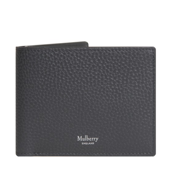 Mulberry Coin Grained Leather 8 Card Wallet Black