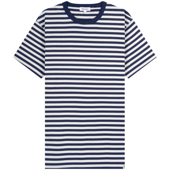 Norse Projects 'Niels' Classic Stripe T-Shirt White/Dark Navy