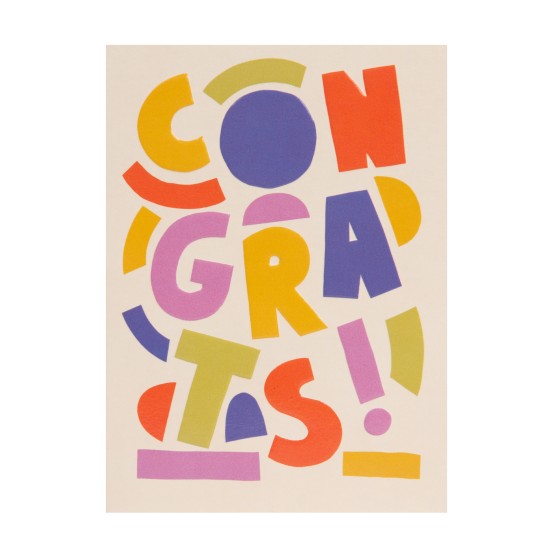 RASPBERRY BLOSSOM 'Congrats' Big & Bold Card