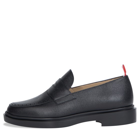 Thom Browne 'PEBBLE GRAIN' RUBBER SOLE PENNY LOAFER BLACK