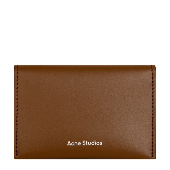 Acne Studios Leather Card Holder Camel Brown