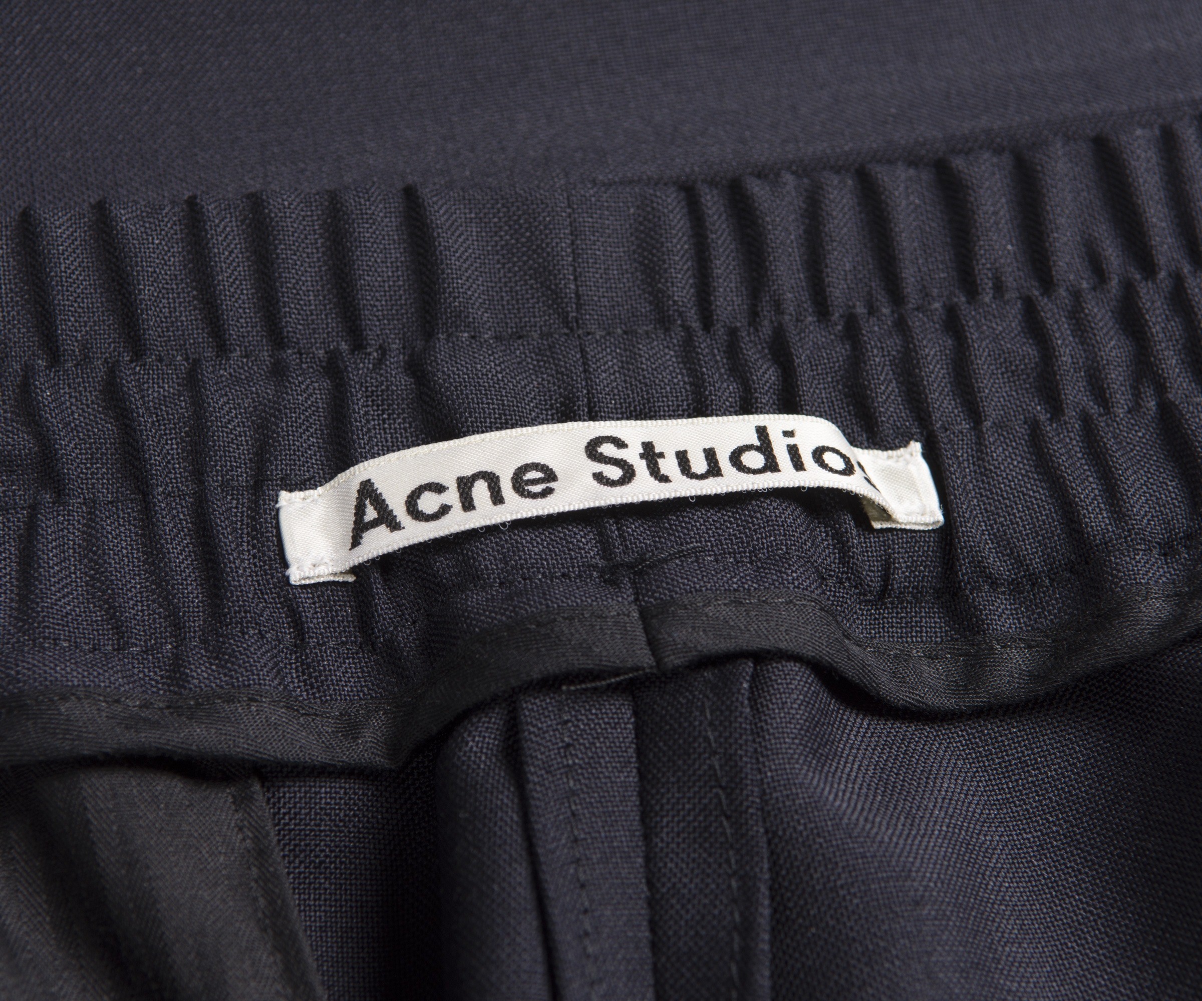 Acne Studios 'Ryder' Drawstring Trousers Navy