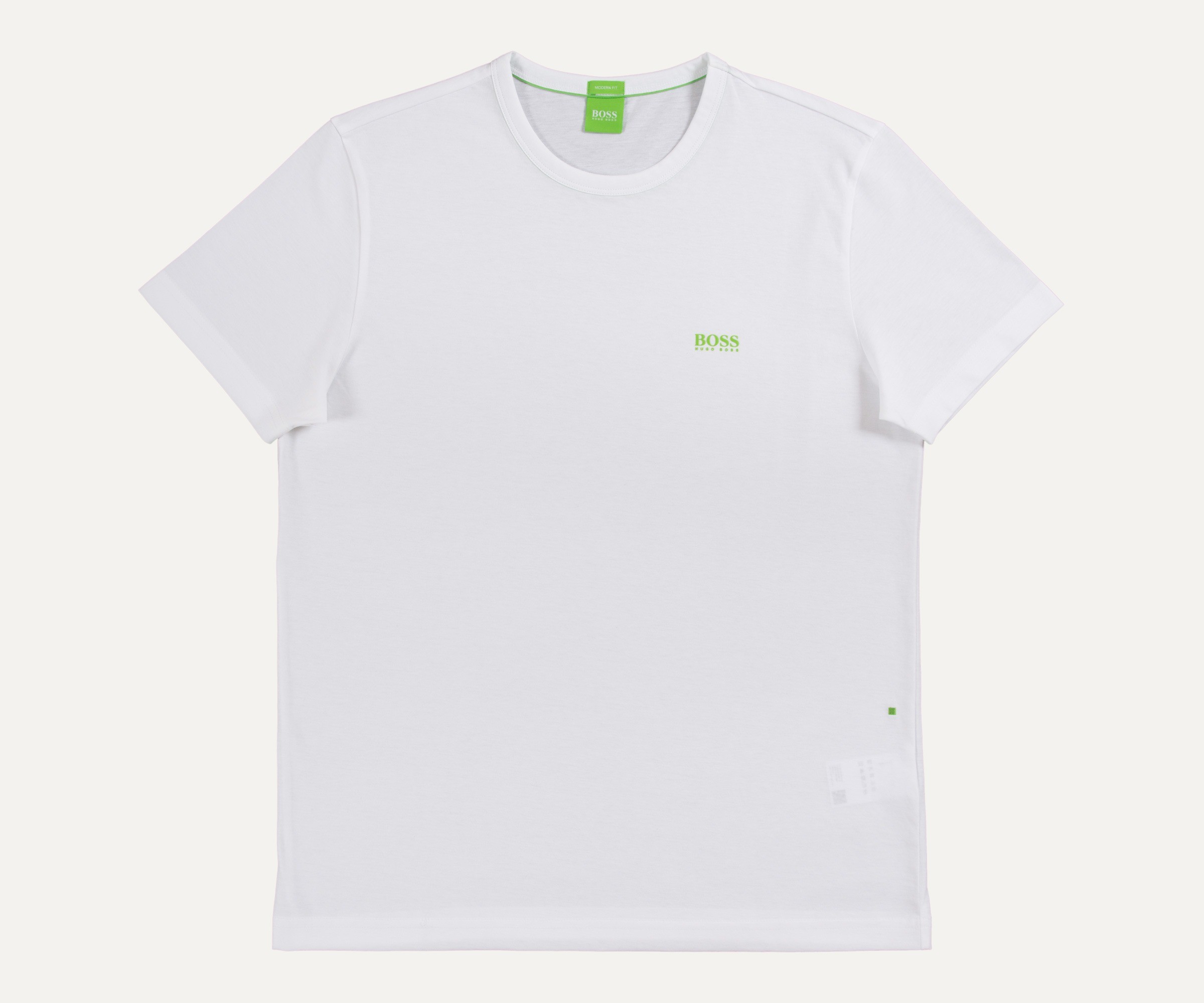 Hugo Boss Green Classic Logo Printed T-Shirt White