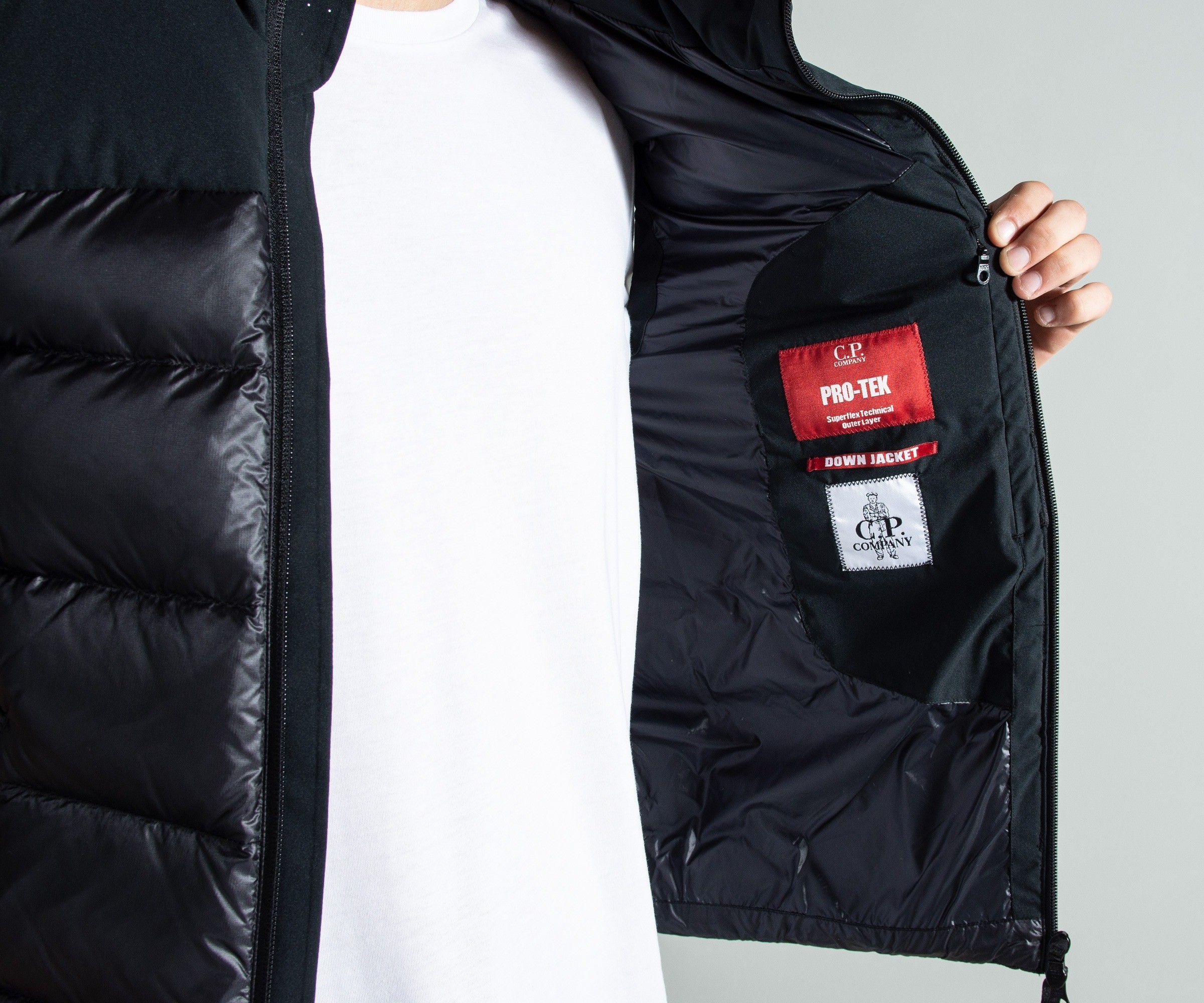 CP Company C.P. Company Down Gilet With Lens Pocket Detail Black