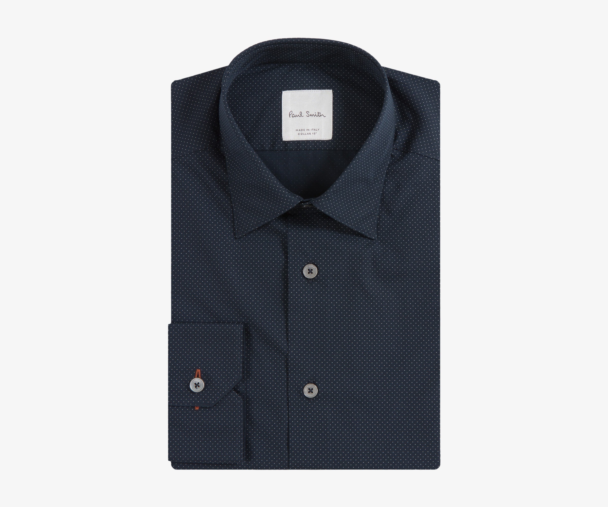 Paul Smith PS Tailored Micro Polka Dot Shirt Navy