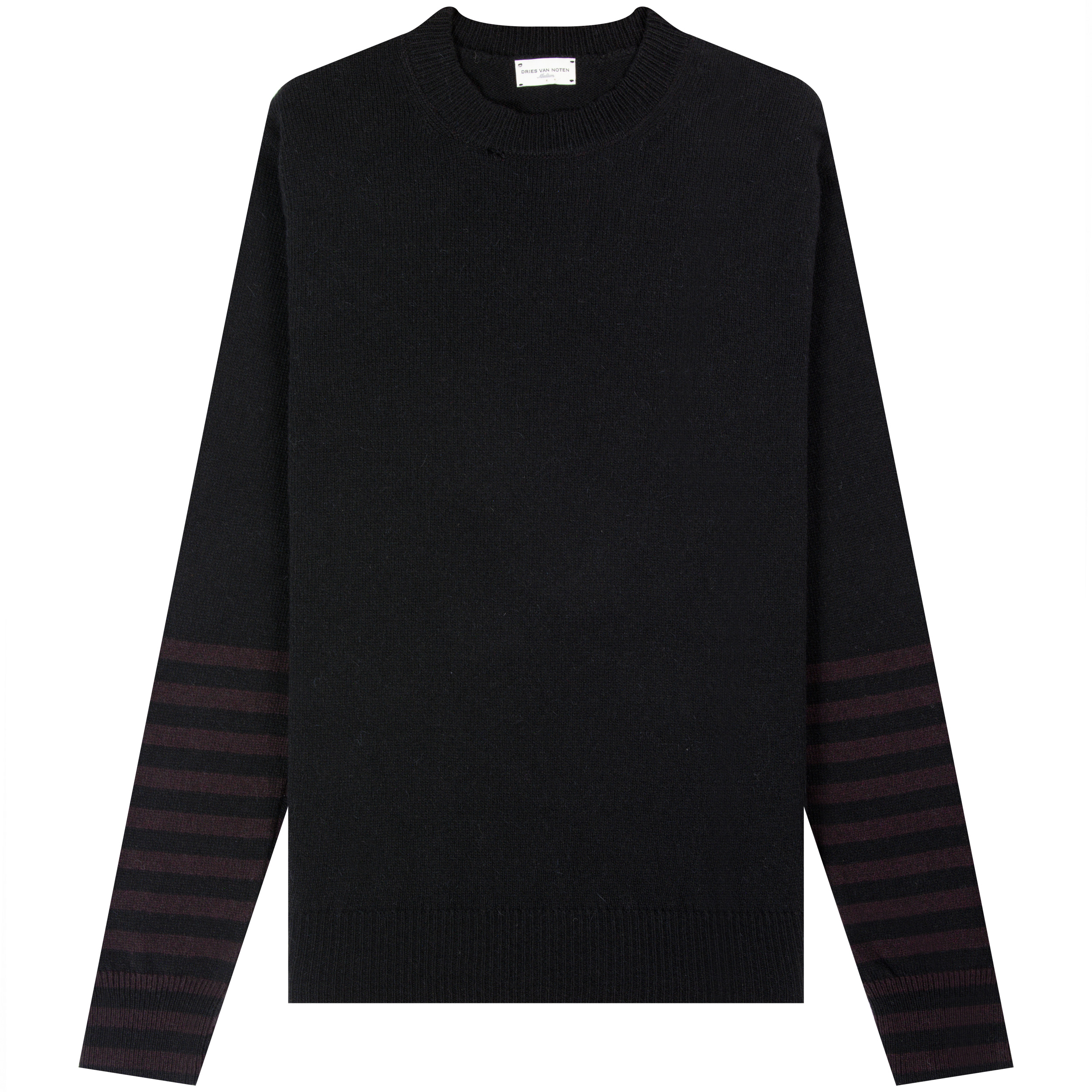 Dries Van Noten ’Classic Striped’ Crewneck Knit Black / Red