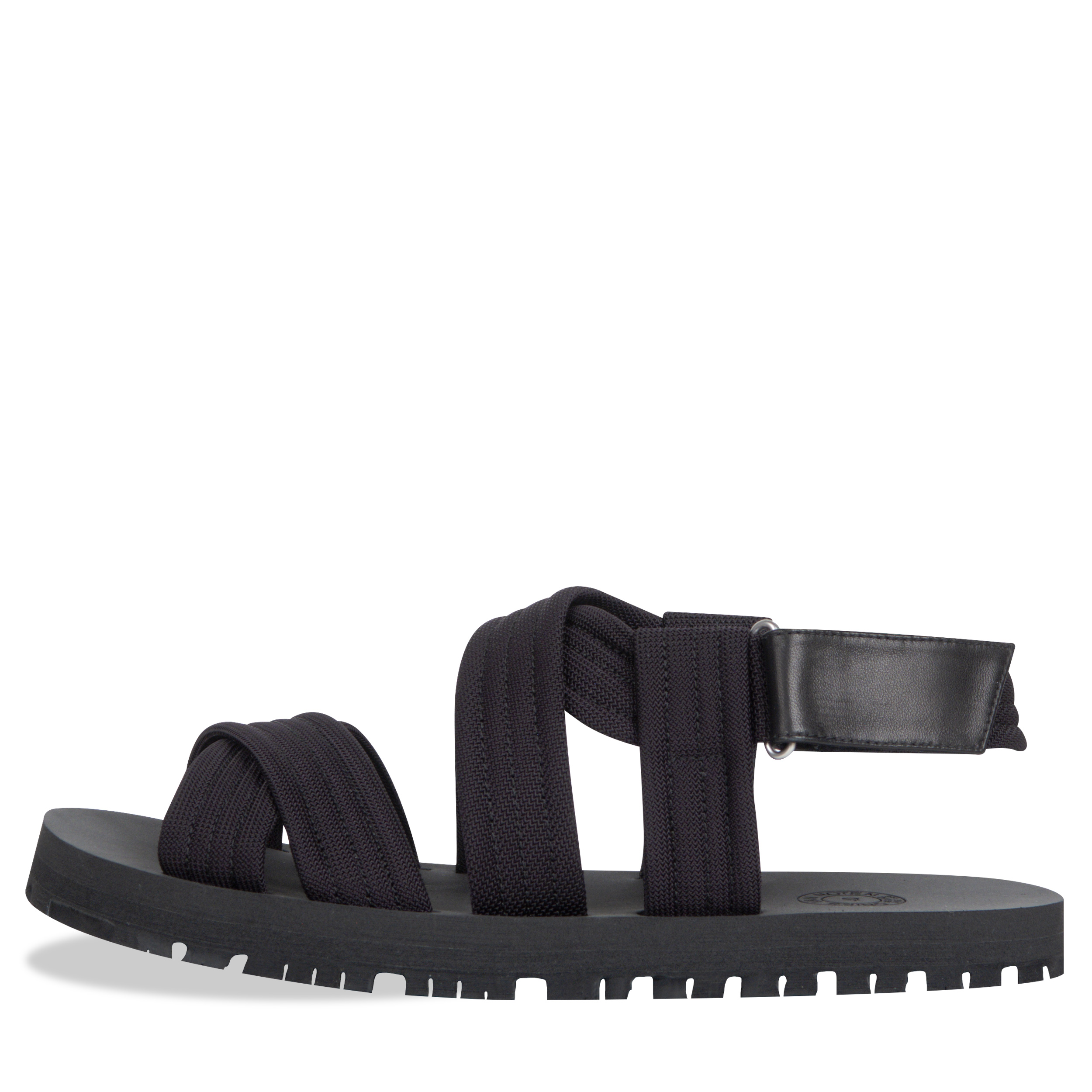 Dries Van Noten ’Leather-Trimmed’ Webbing Sandals Black