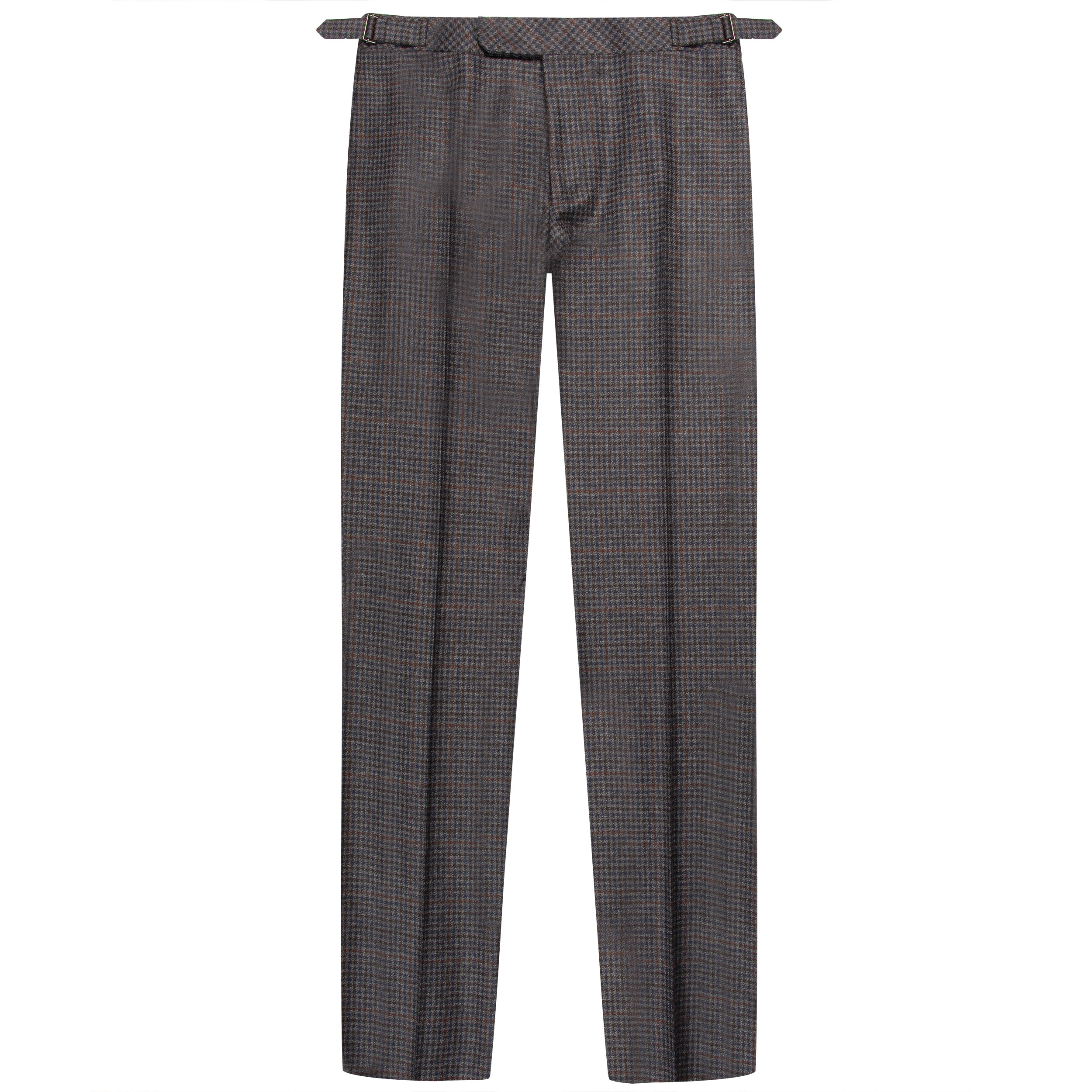 Canali Side Detail Check Trousers Blue/Multi
