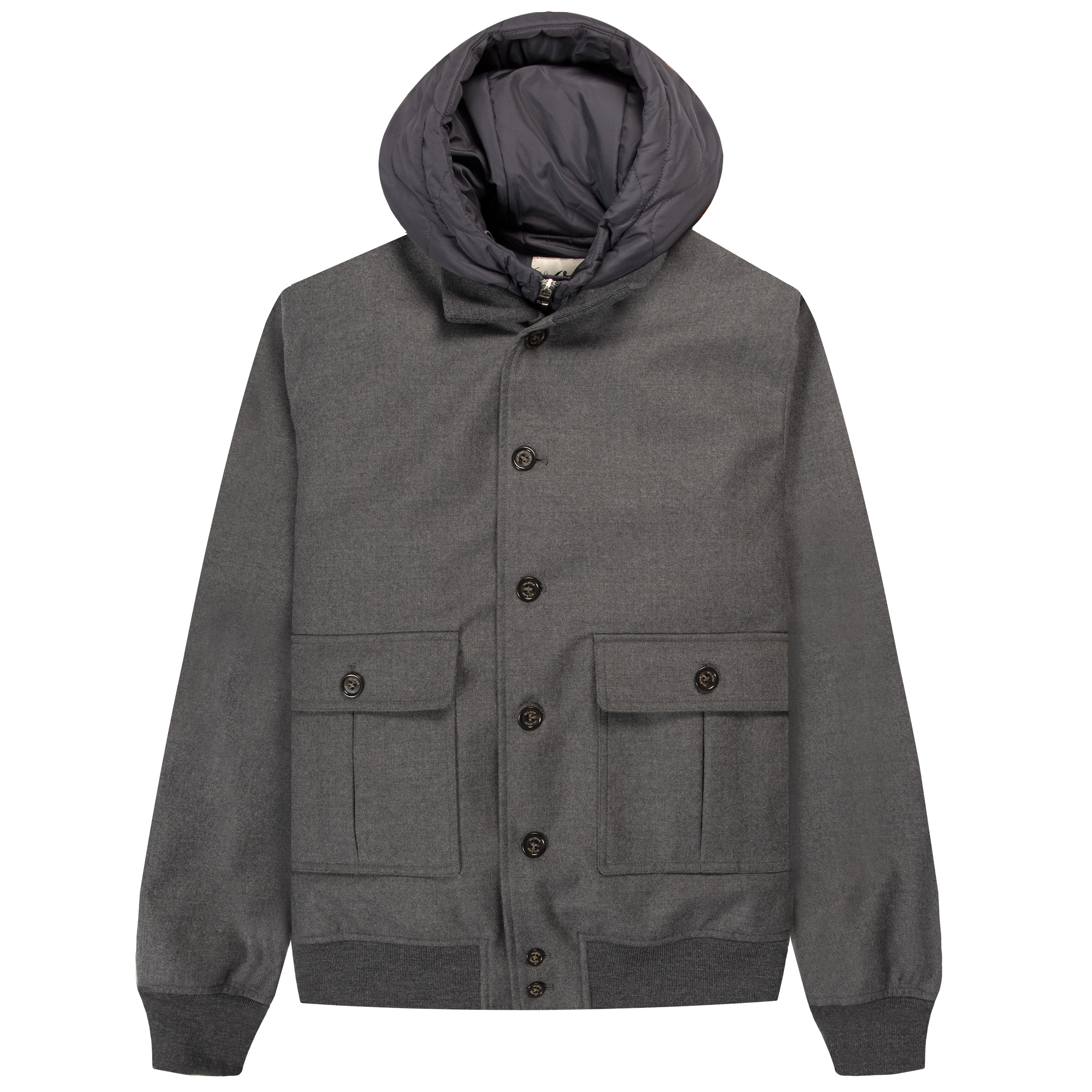VALSTAR 3-Layer Wool Bomber Jacket With Detachable Gilet Grey