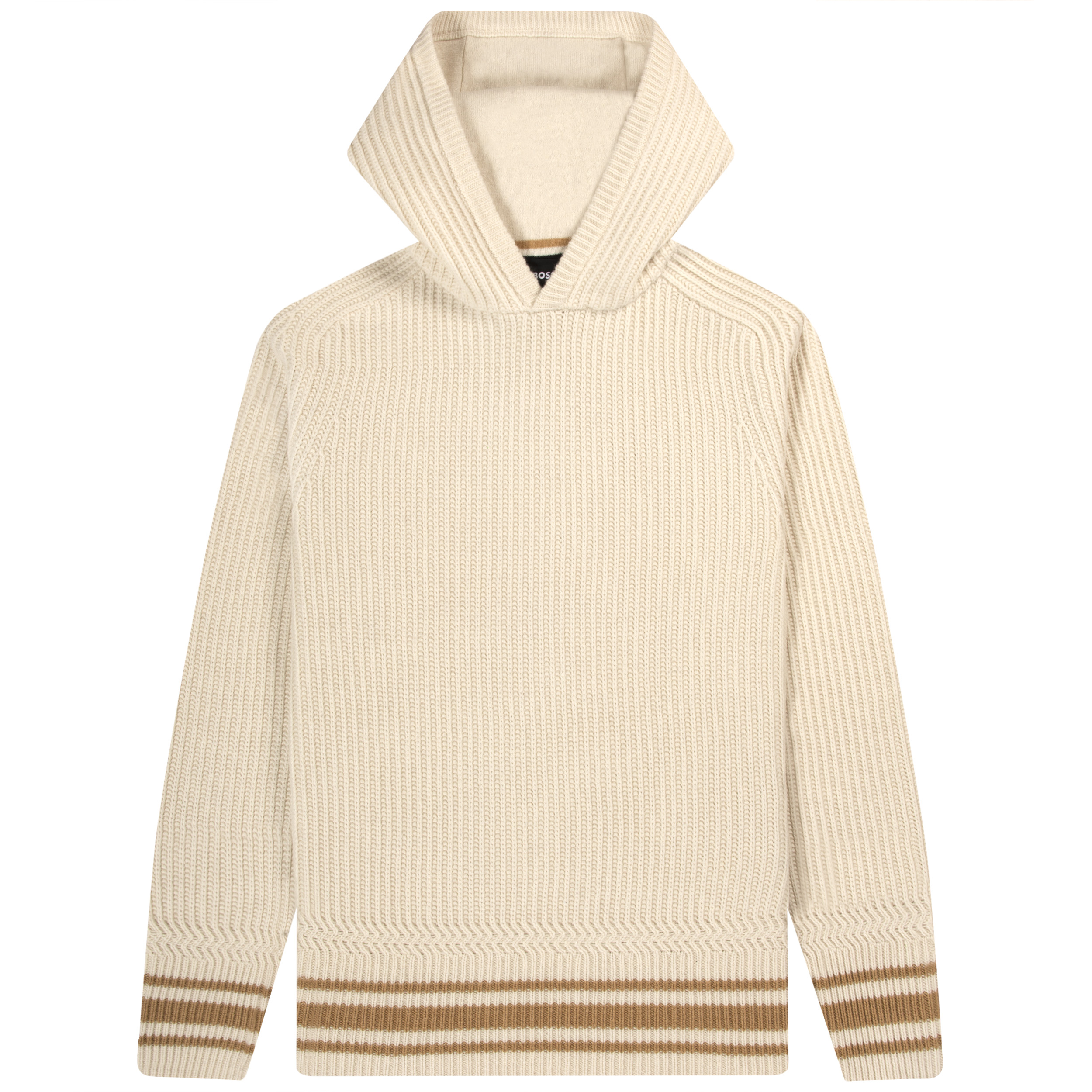 HUGO BOSS Lampione Pullover Hooded Knit Open White