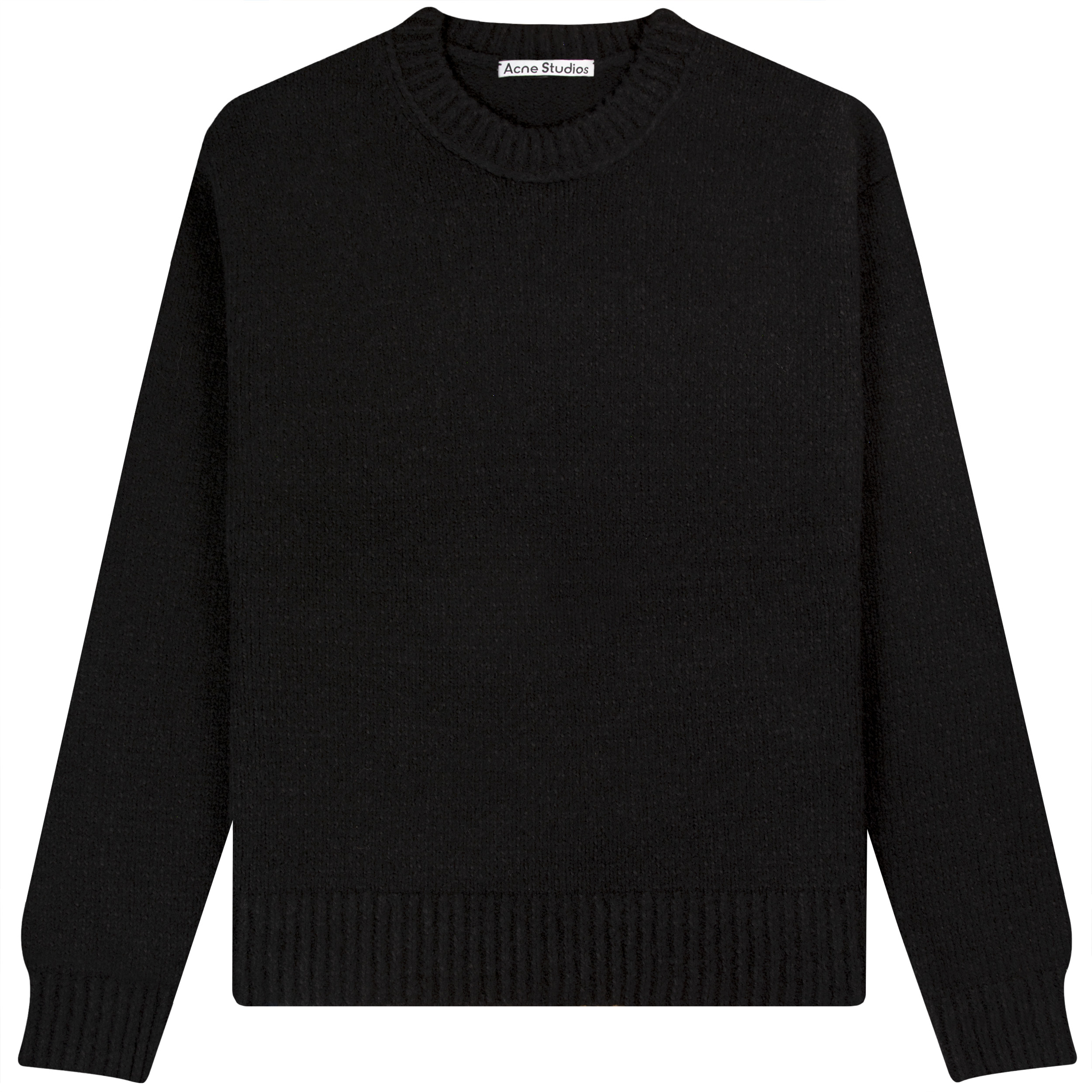 Acne Studios Knitted Wool Crew Neck Knit Black
