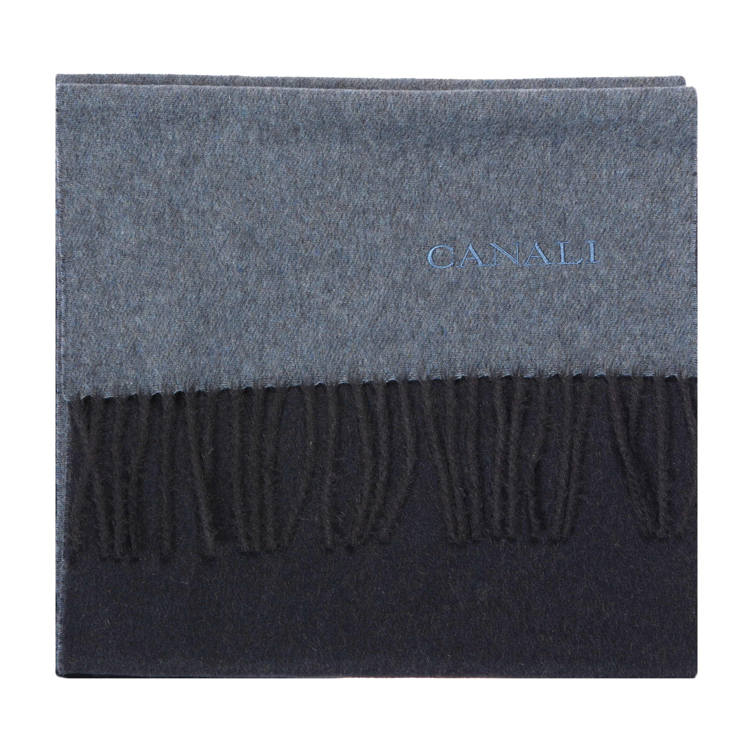Canali Reversible Cashmere/Silk Scarf Navy