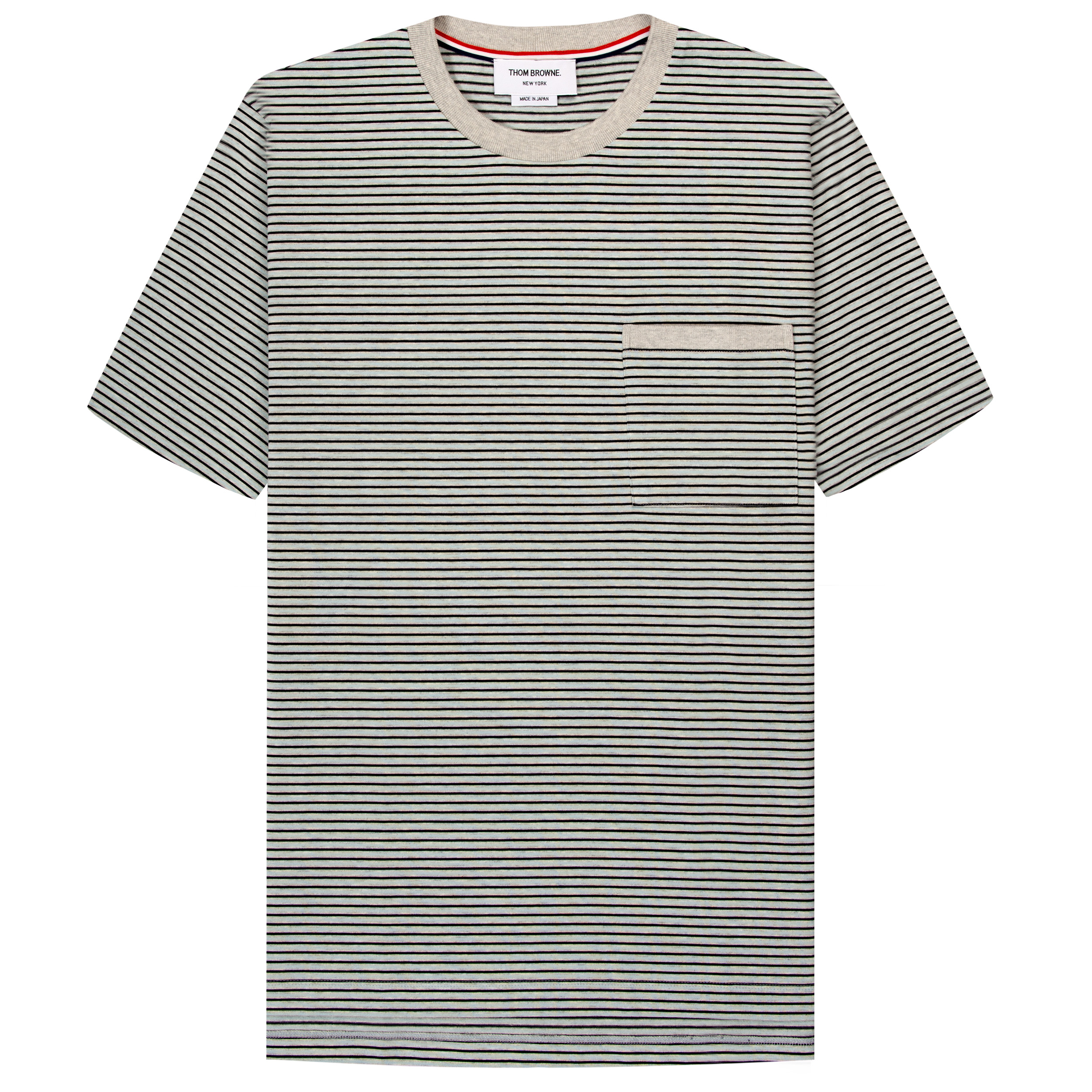 Thom Browne Thin Striped T-shirt Grey/Navy