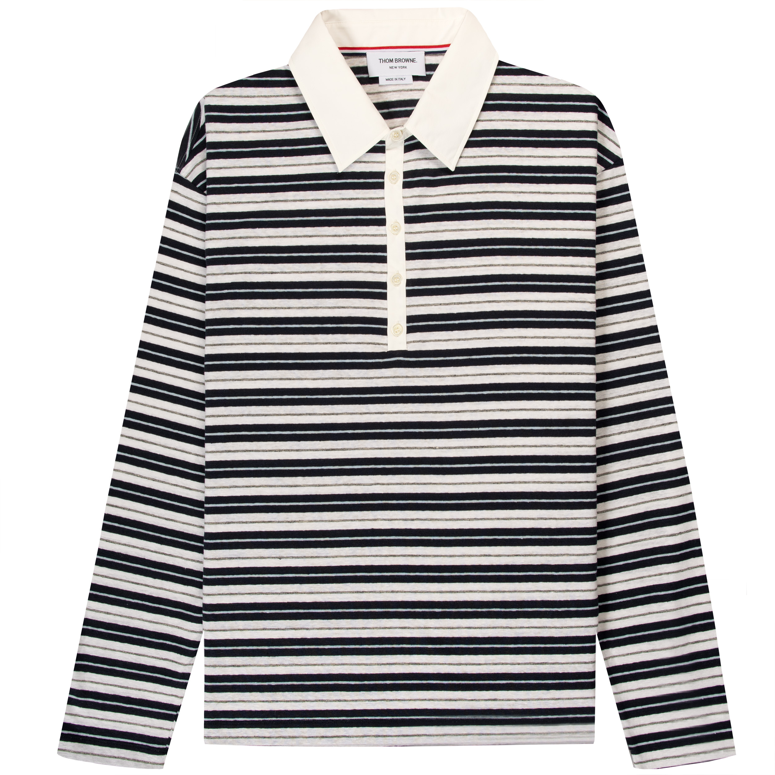 Thom Browne LS Striped Rugby Shirt Navy/White