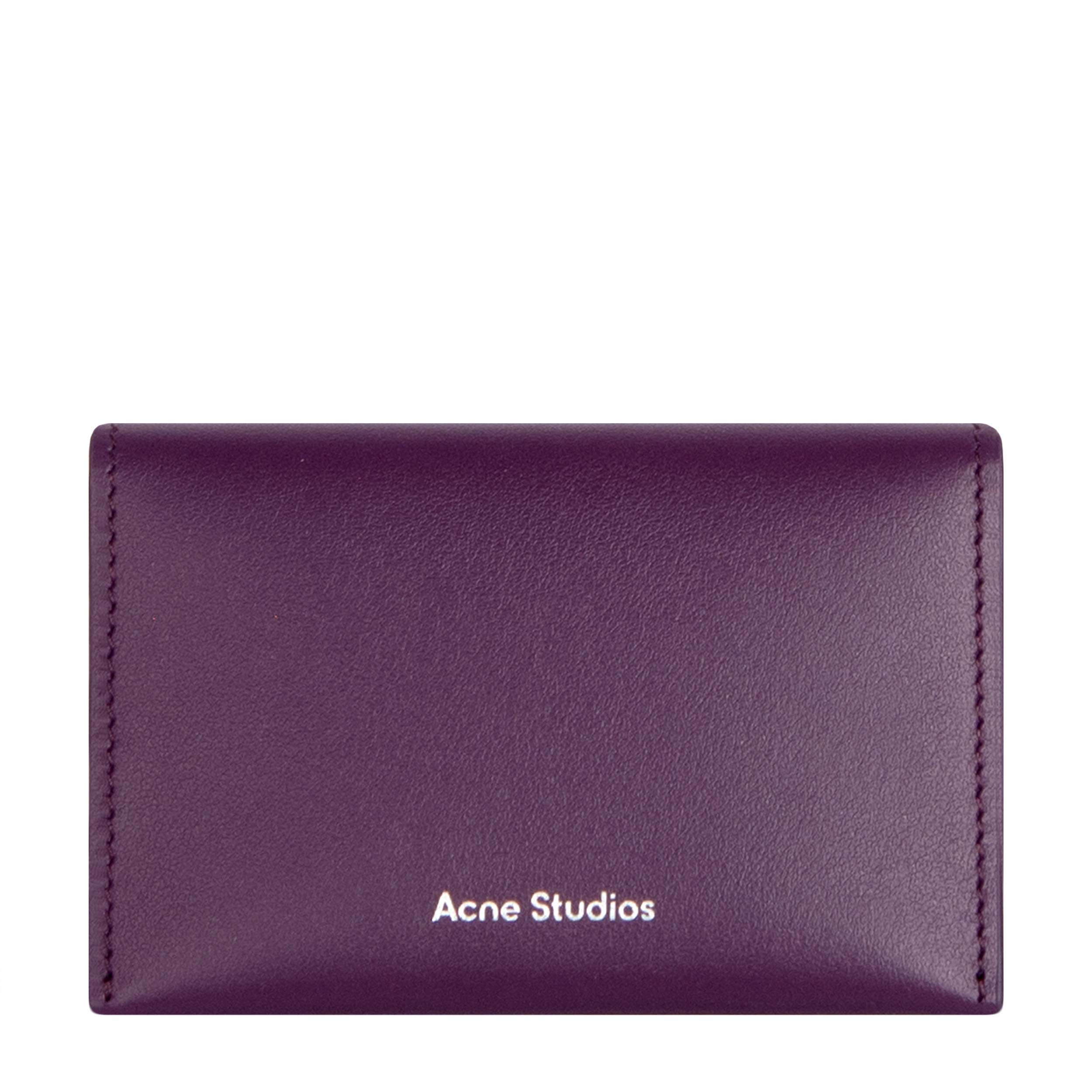 Acne Studios Leather Card Holder Violet Purple