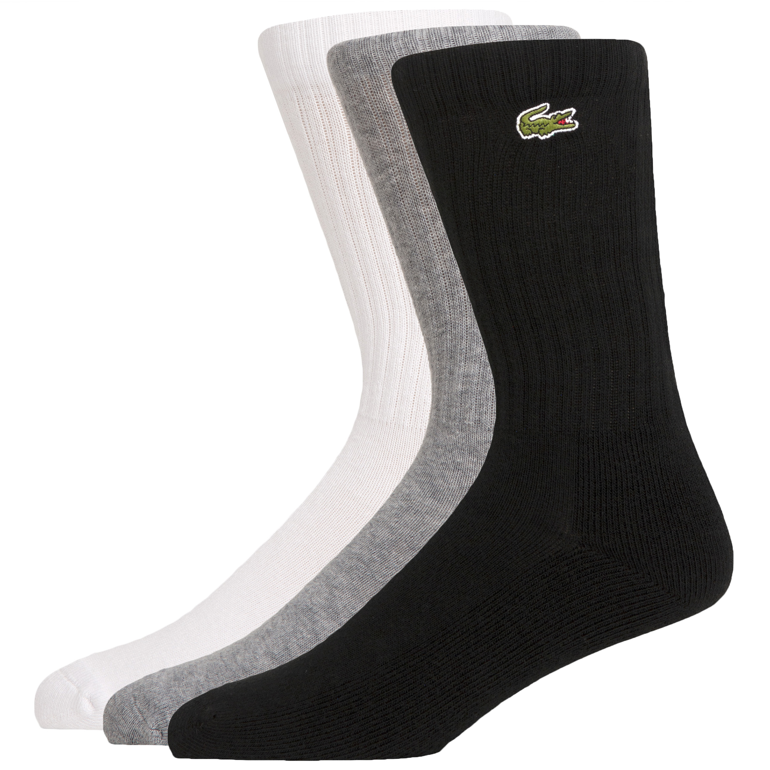 Lacoste Sport High-Cut Socks Three-Pack Grey Chine/White/Black