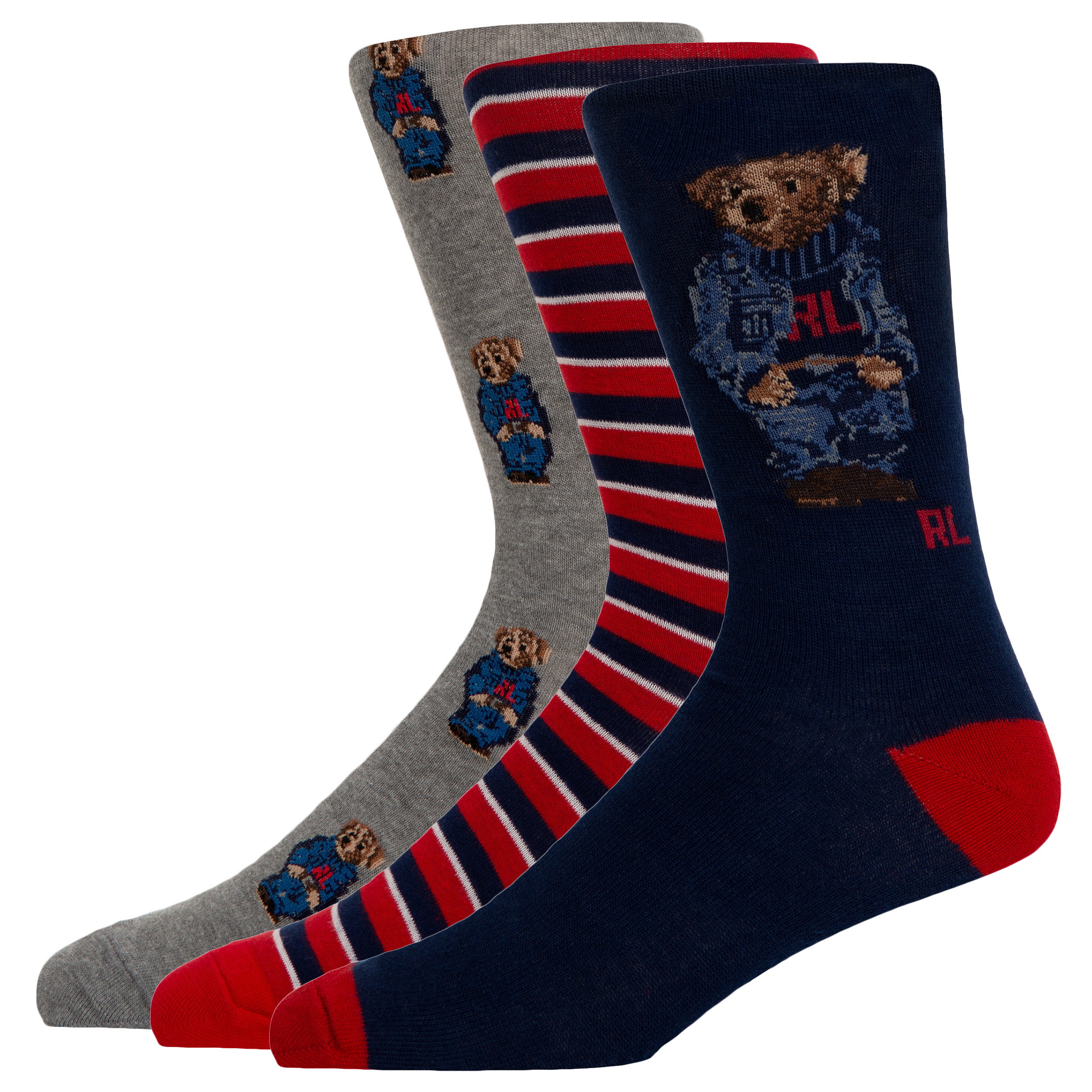 Polo Ralph Lauren Polo Bear 3 Pack Sock Gift Set Multi