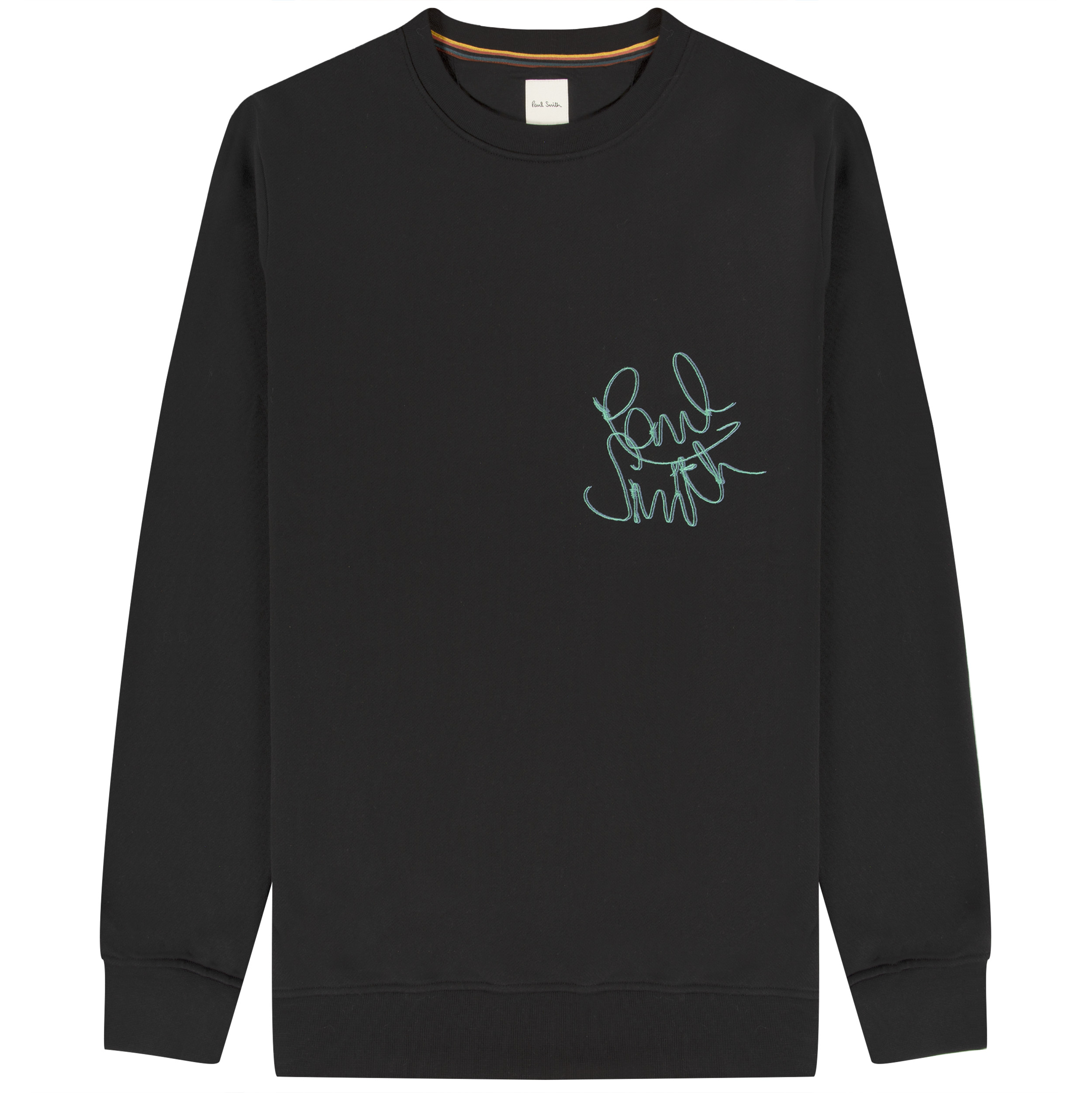 Paul Smith Embroided Logo Crew Neck Sweatshirt Black