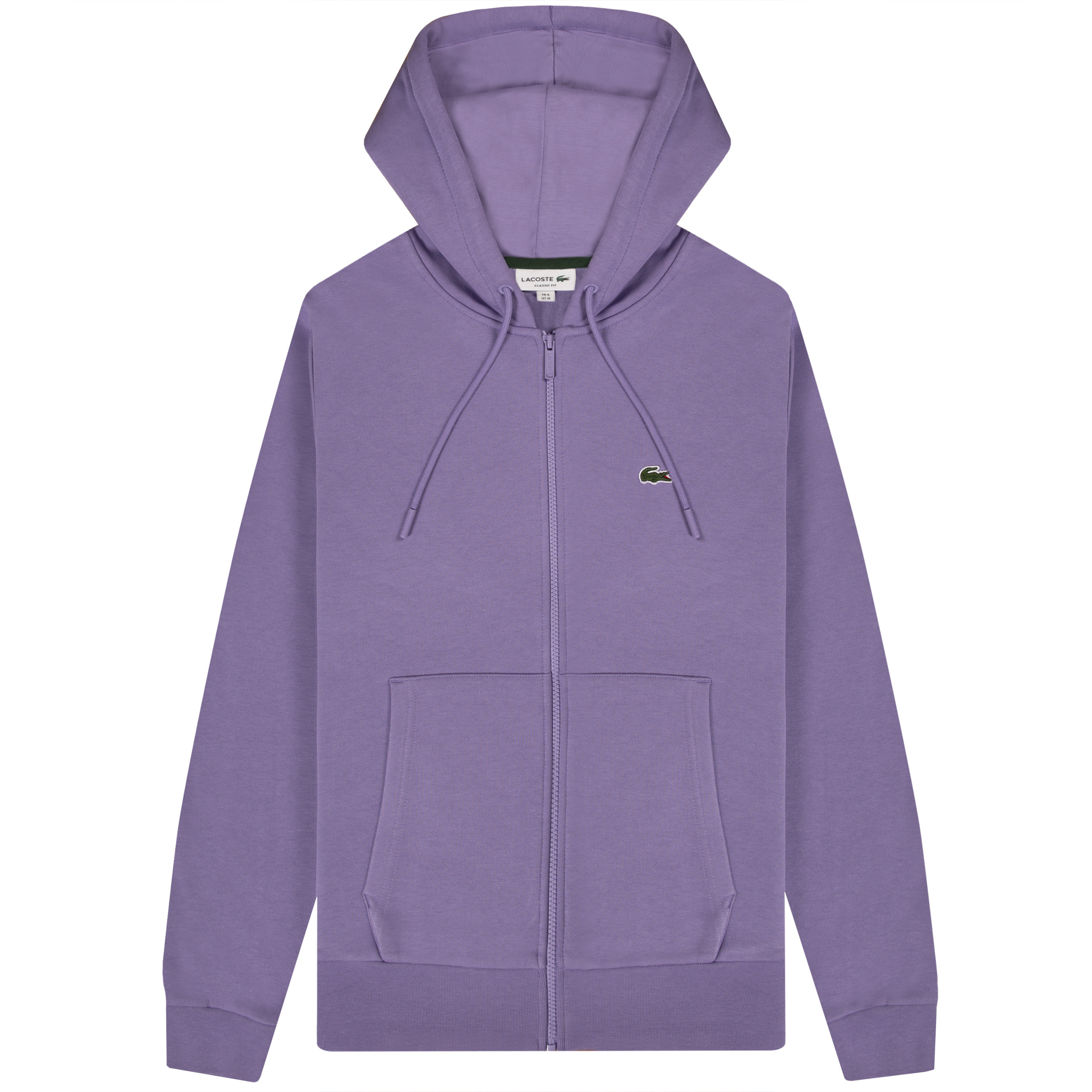 Lacoste Classic Logo Full Zip Hooded Sweatshirt Violet
