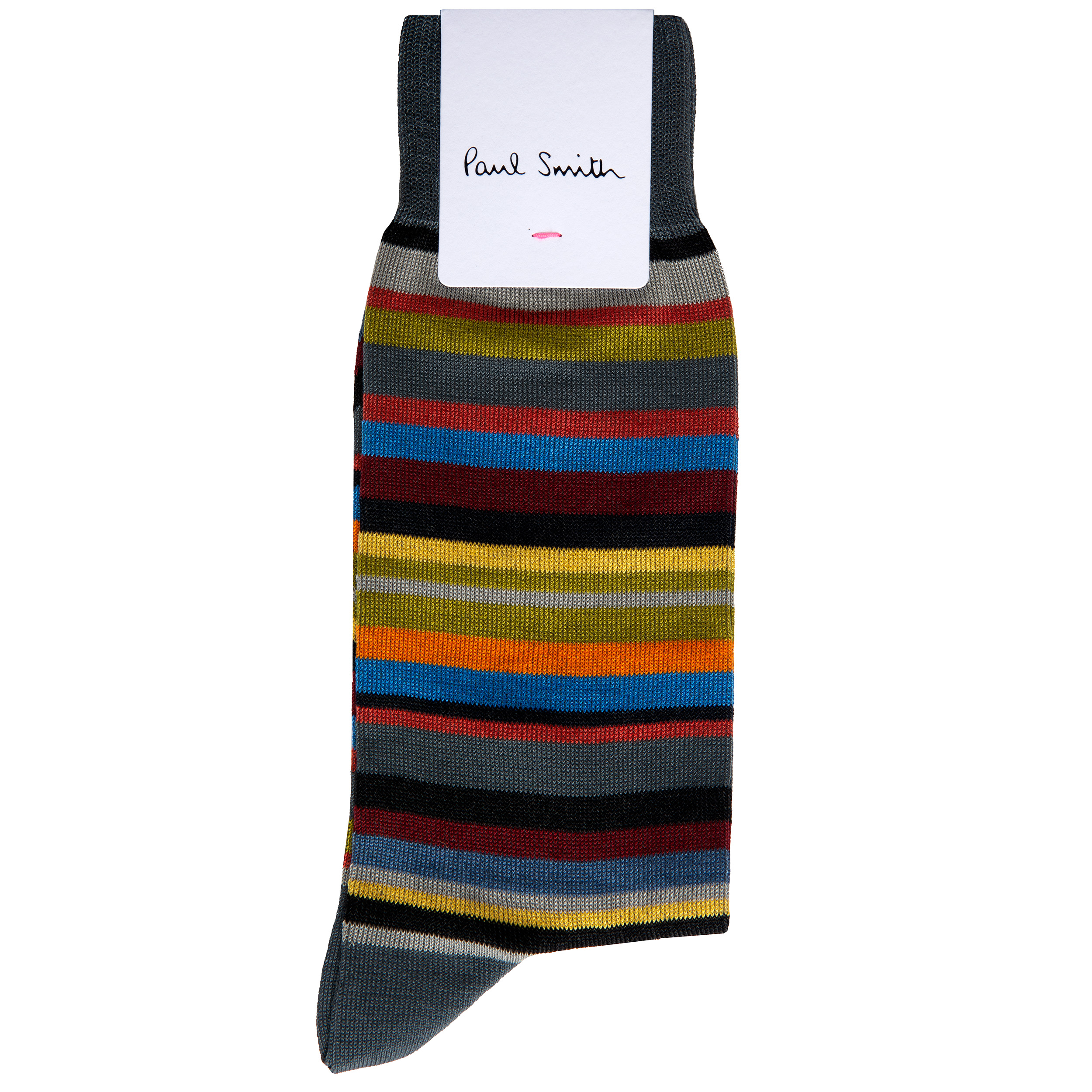 Paul Smith Aldgate Stripe Socks Slate/Multi