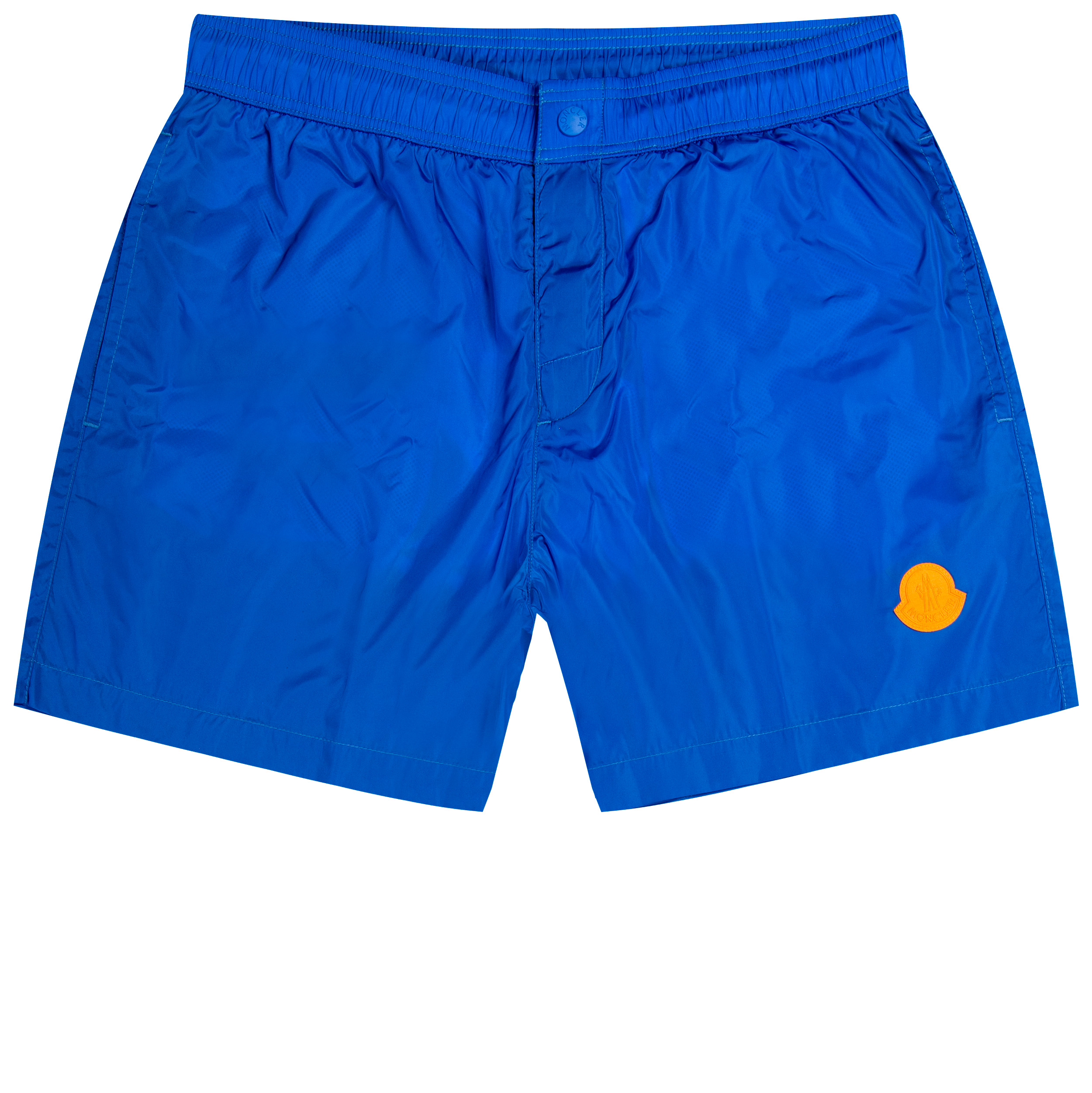 Moncler Nylon Jacquard Logo Swim Shorts Blue