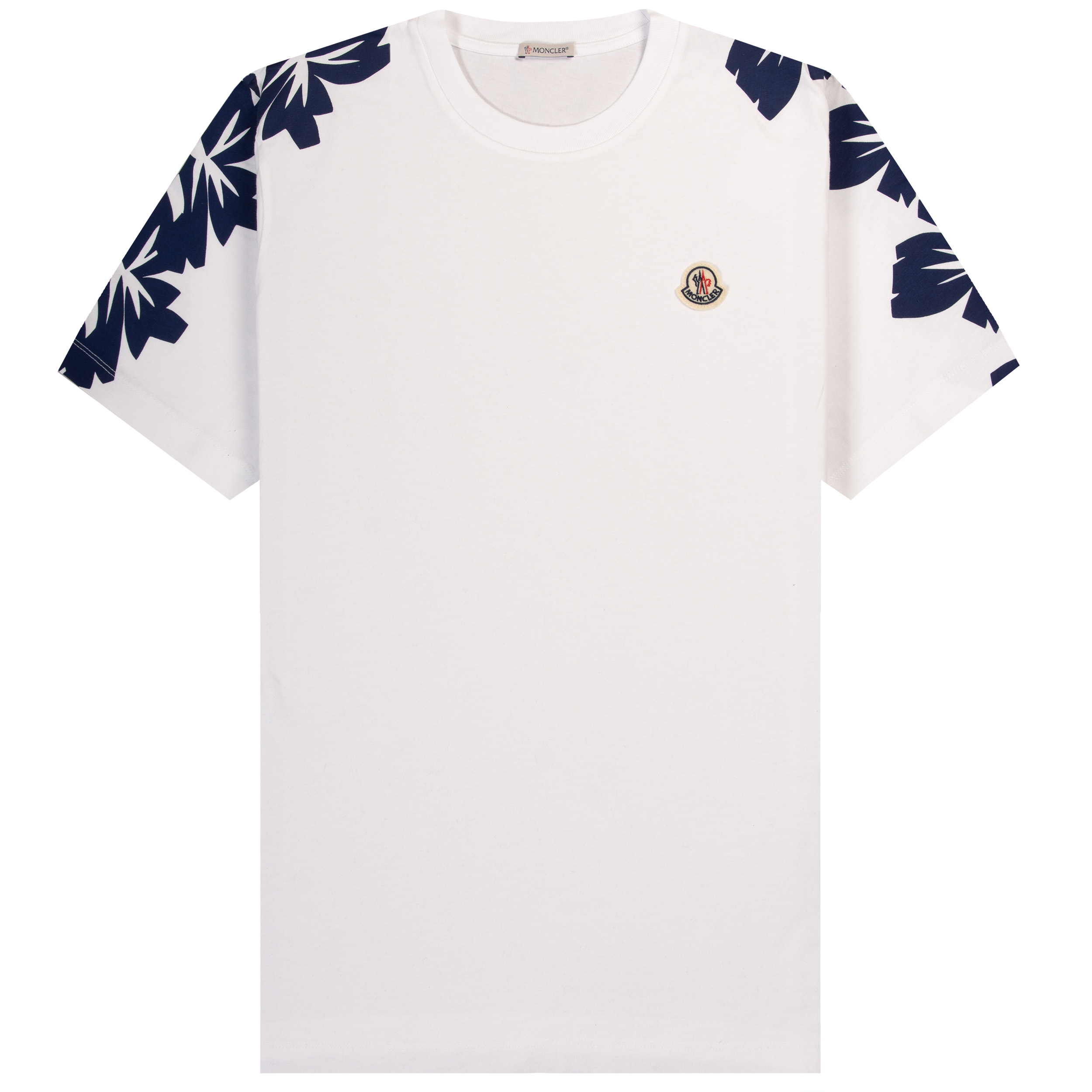 Moncler Tropical Print T-Shirt White/Blue