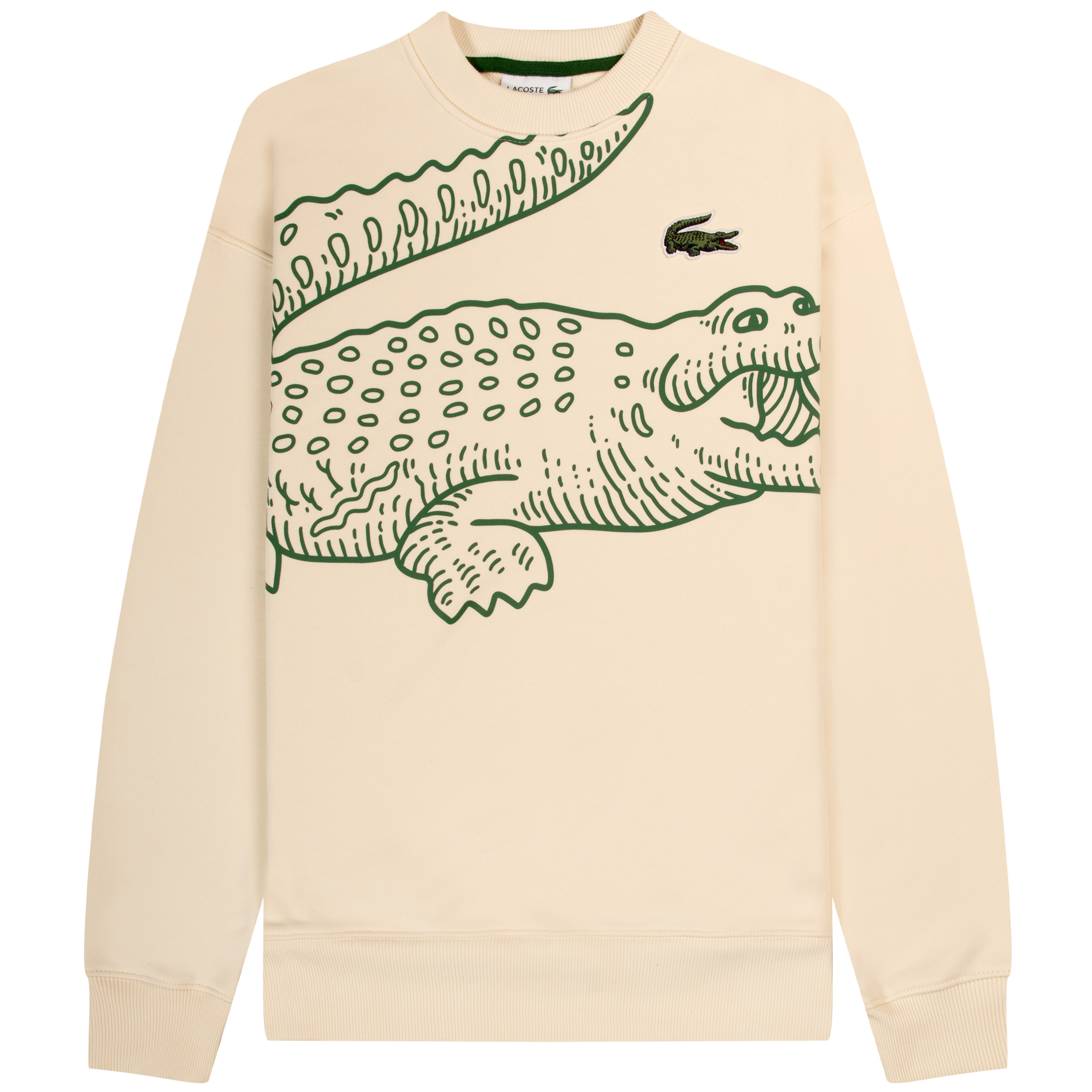 Lacoste Large Croc Print Crewneck Sweatshirt Lapland