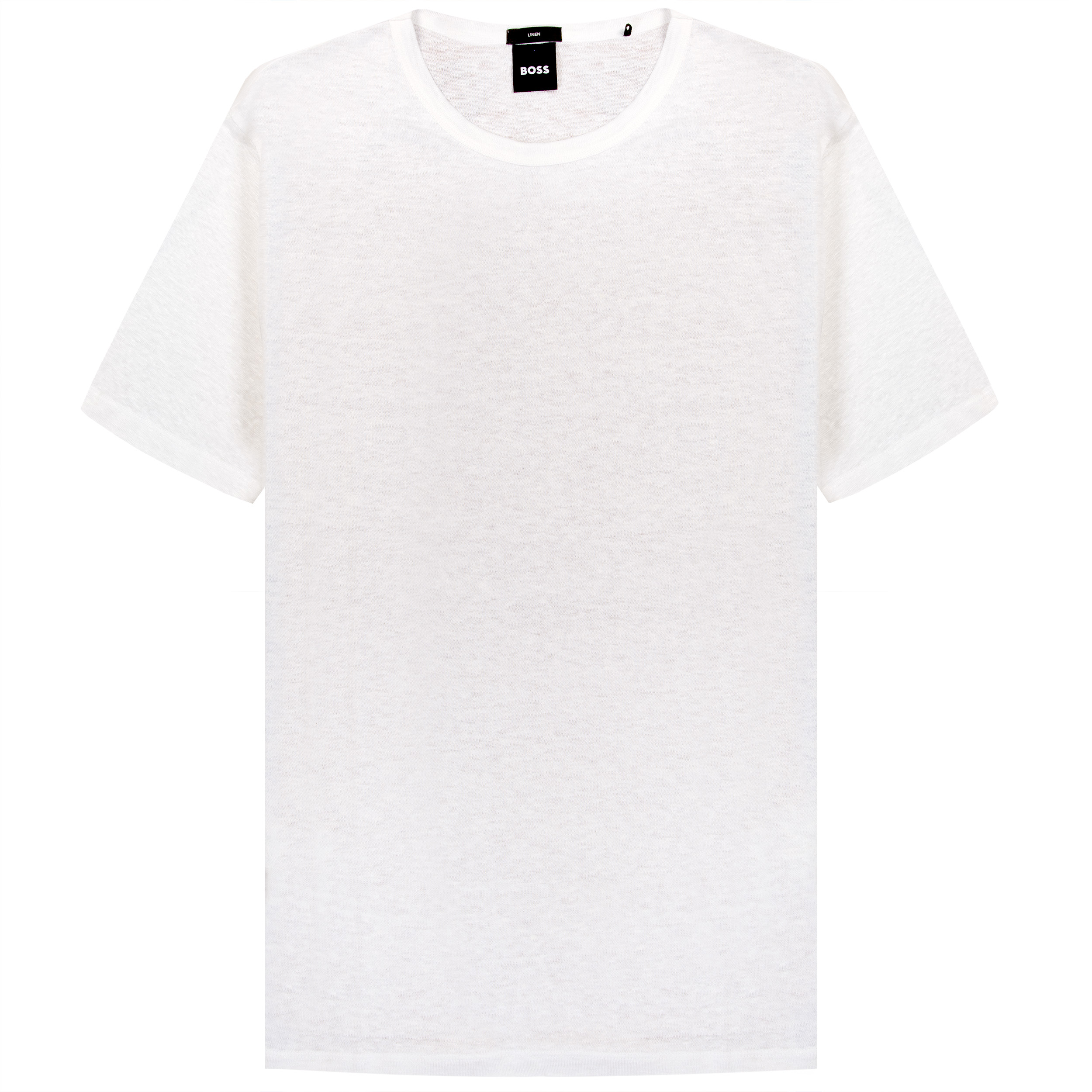 HUGO BOSS Tiburt 351 Linen T-Shirt White