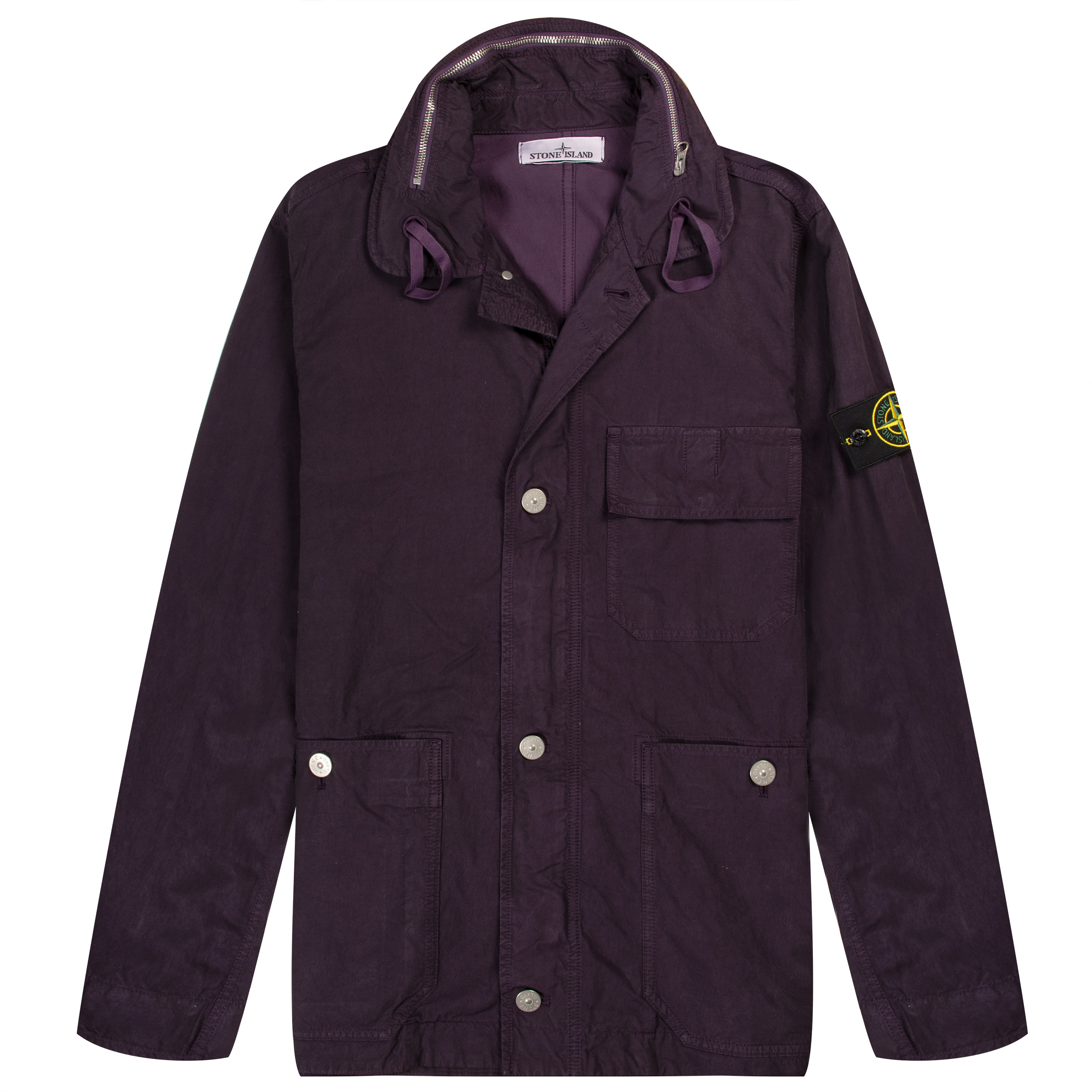 Stone Island Cupro Cotton Twill-TC Field Jacket Purple
