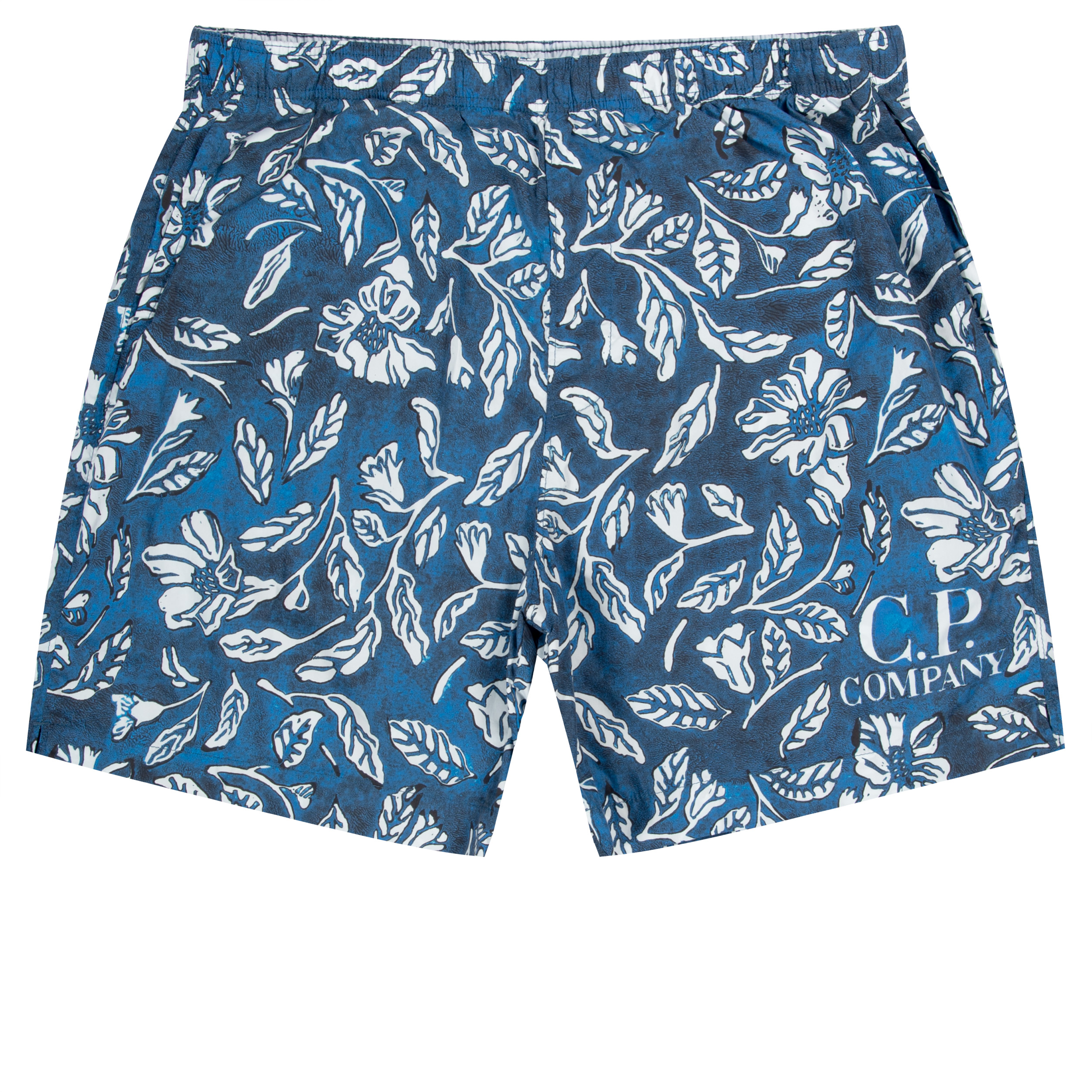 C.P. Company All-Over Floral Patterned Swim Shorts Medieval Blue