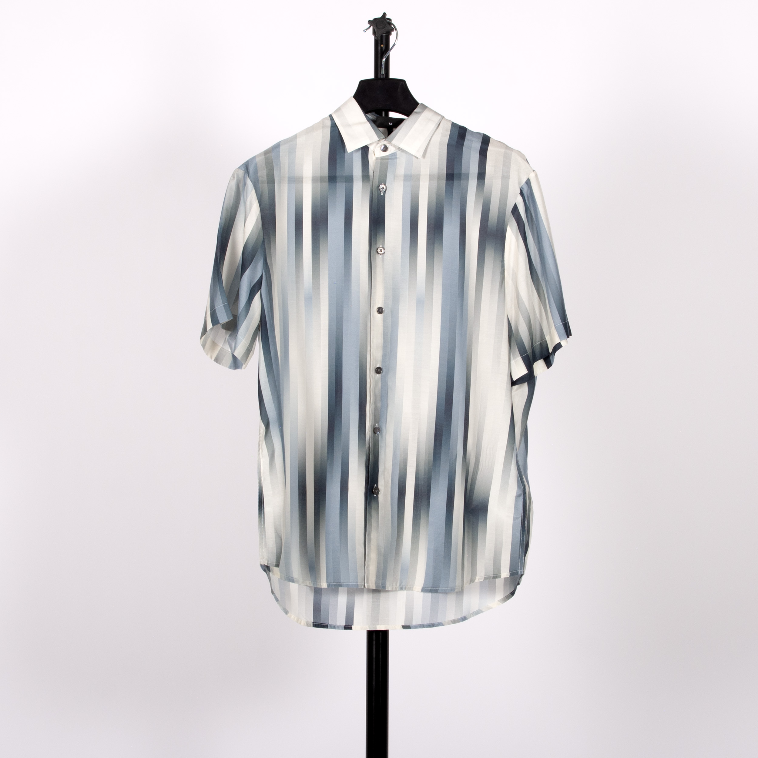 Emporio Armani Over Fit Striped Modal Shirt Blue/Multi
